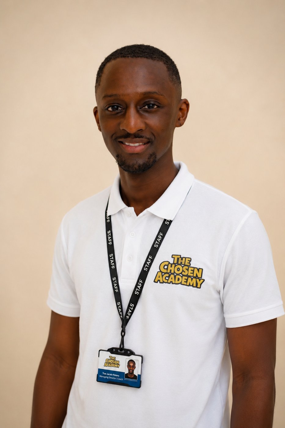 Trae in his Chosen Academy polo shirt